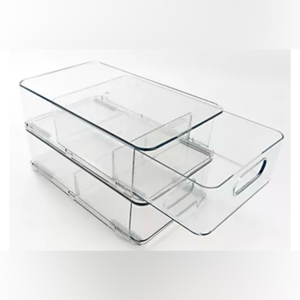 Clear Stackable Storage Bins